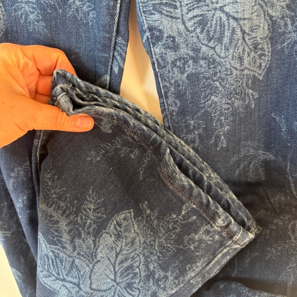Anthropologie Pilcro The Icon High-Rise Flare Jeans Floral stretch denim 27 - Picture 8 of 12